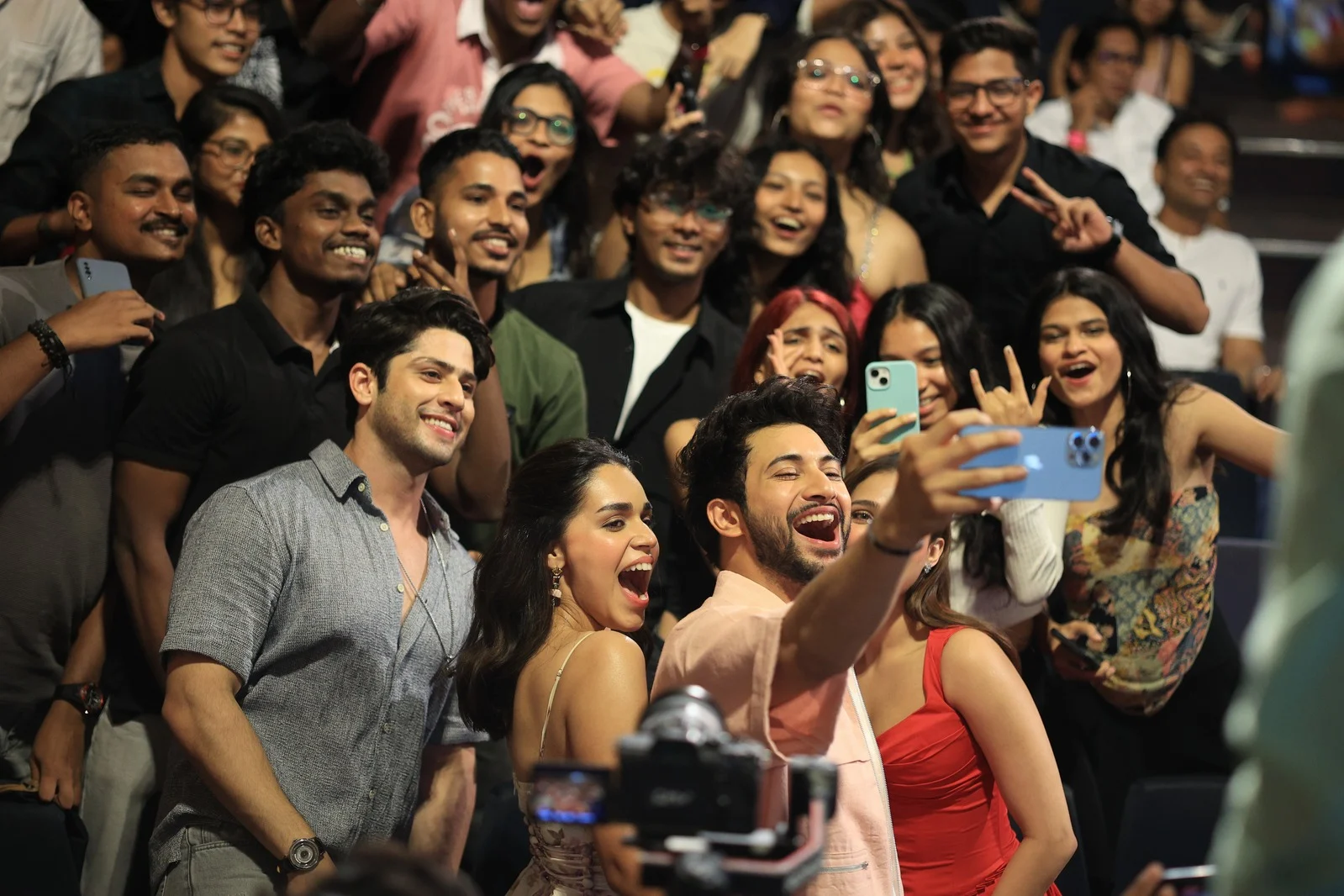 Students celebrating at a JD event
